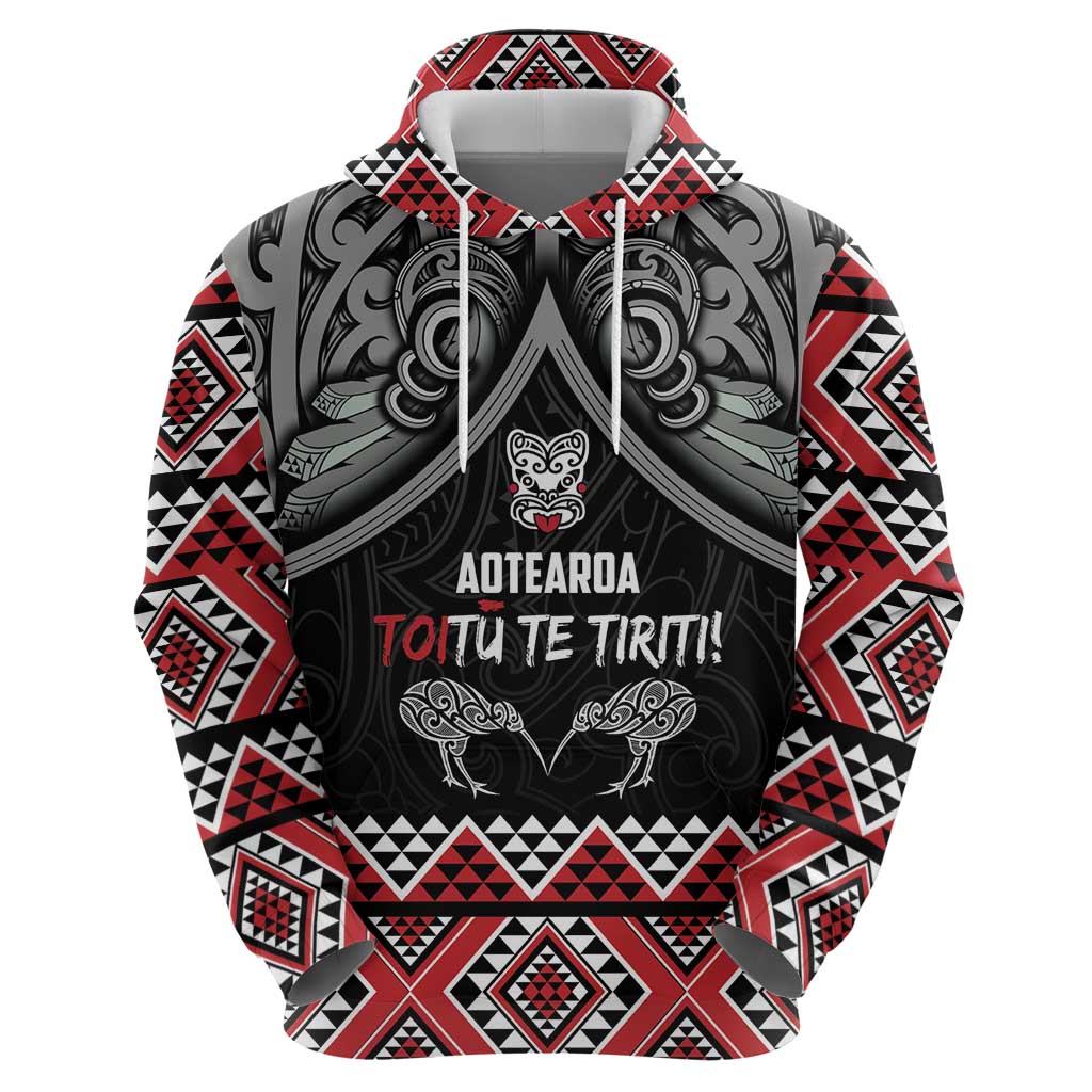 Aotearoa Toitu Te Tiriti Waitangi Zip Hoodie Proud To Be Maori LT01 - Polynesian Pride
