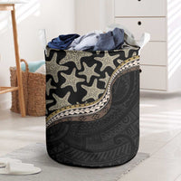 Beige Polynesian Starfish Unique Pattern Laundry Basket