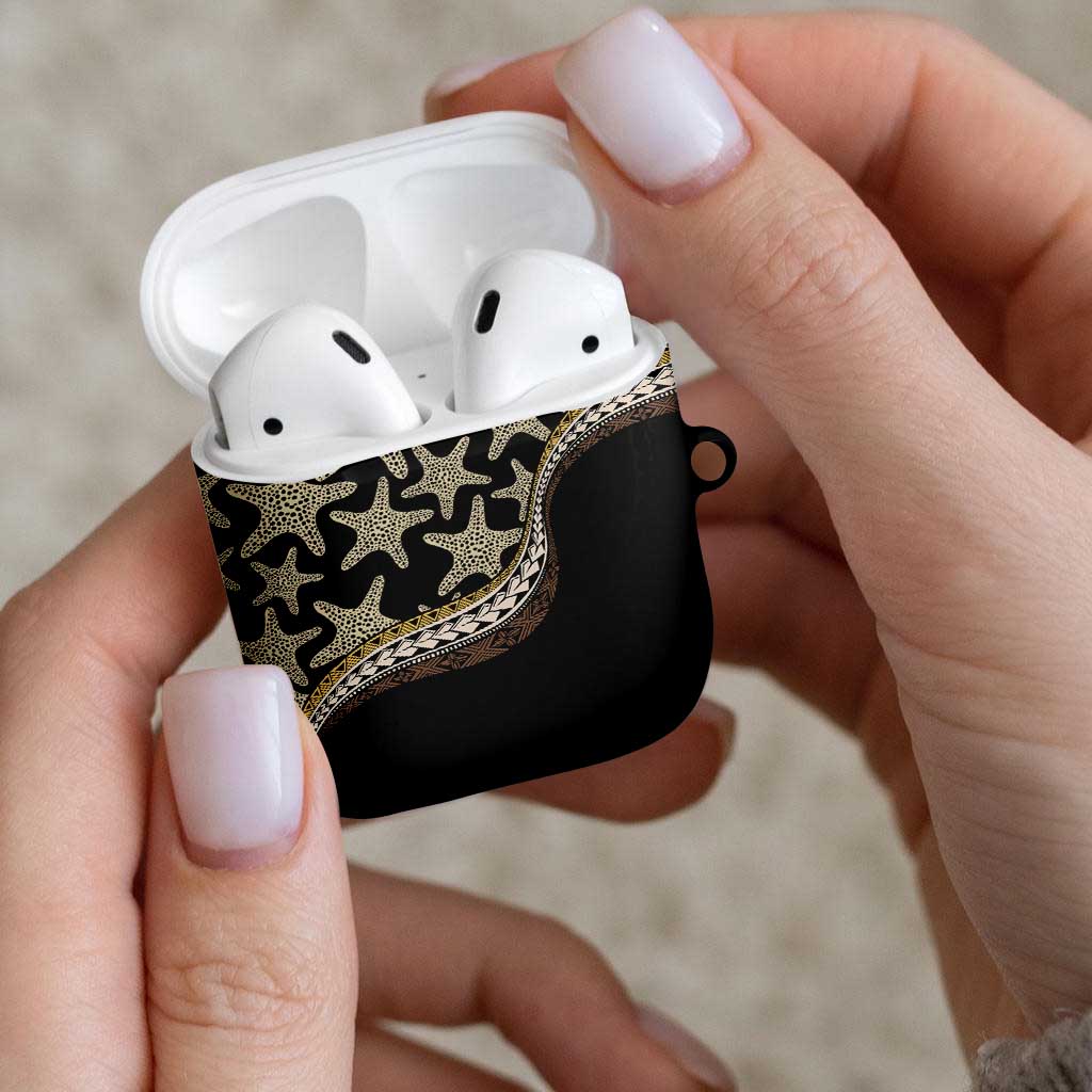 Beige Polynesian Starfish Unique Pattern AirPods Case
