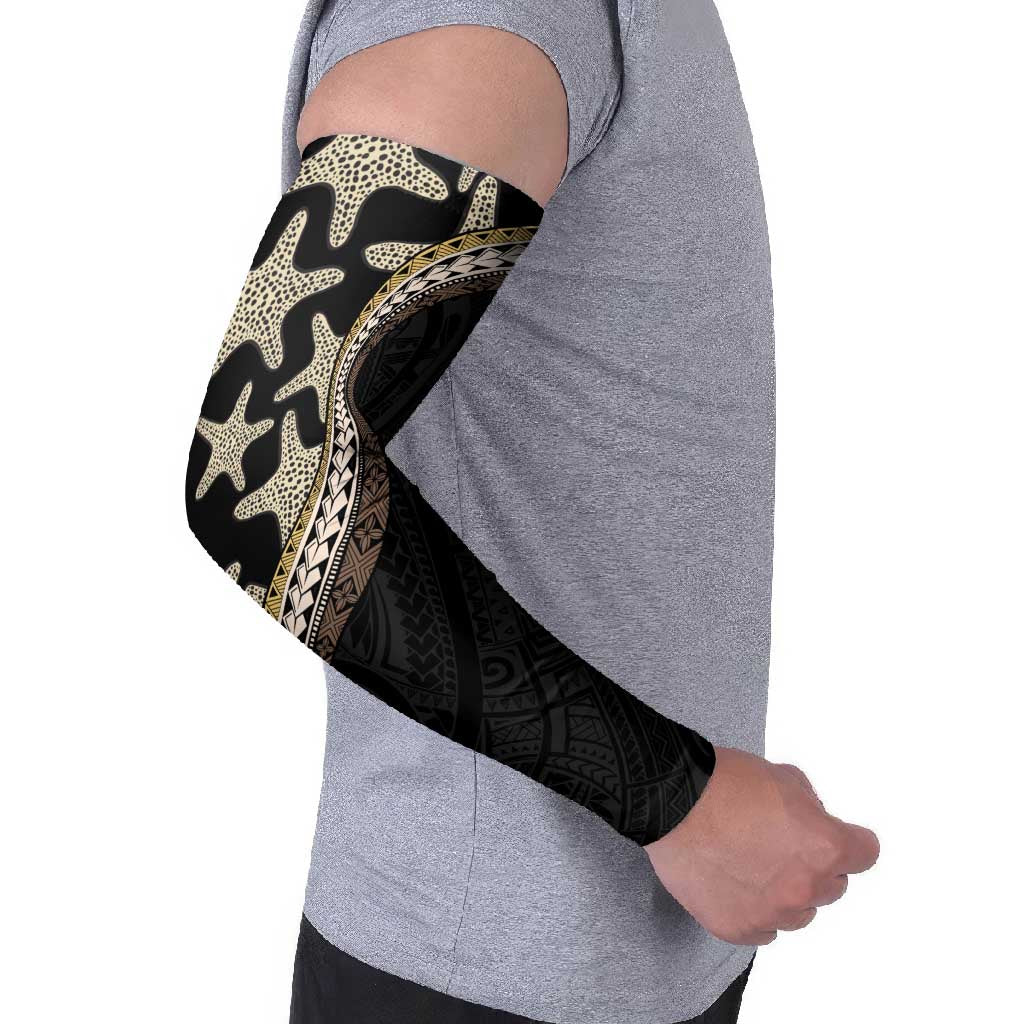 Beige Polynesian Starfish Unique Pattern Arm Sleeves