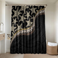 Beige Polynesian Starfish Unique Pattern Bathroom Set