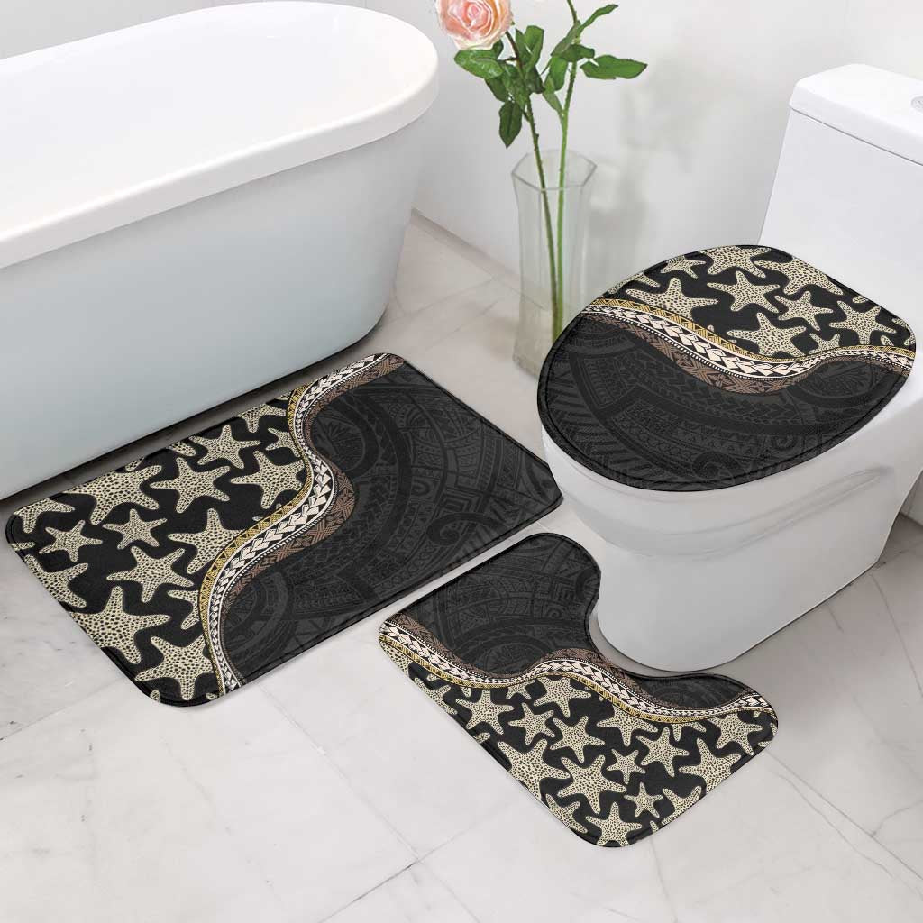 Beige Polynesian Starfish Unique Pattern Bathroom Set