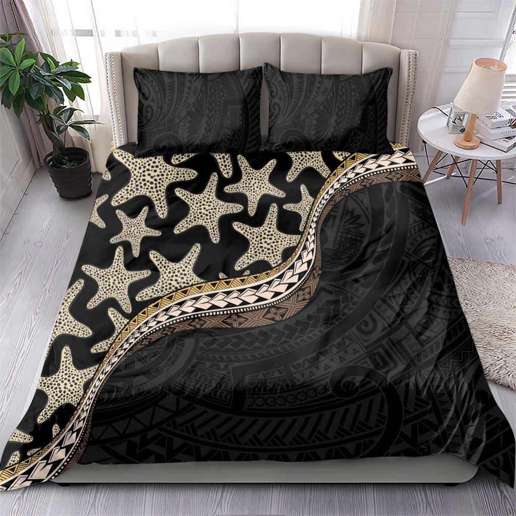 Beige Polynesian Starfish Unique Pattern Bedding Set