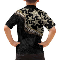 Beige Polynesian Starfish Unique Pattern Hawaiian Shirt