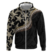 Beige Polynesian Starfish Unique Pattern Hoodie