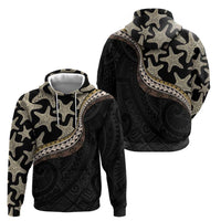 Beige Polynesian Starfish Unique Pattern Hoodie