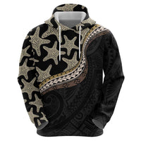 Beige Polynesian Starfish Unique Pattern Hoodie