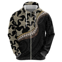 Beige Polynesian Starfish Unique Pattern Hoodie