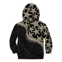 Beige Polynesian Starfish Unique Pattern Kid Hoodie