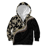 Beige Polynesian Starfish Unique Pattern Kid Hoodie
