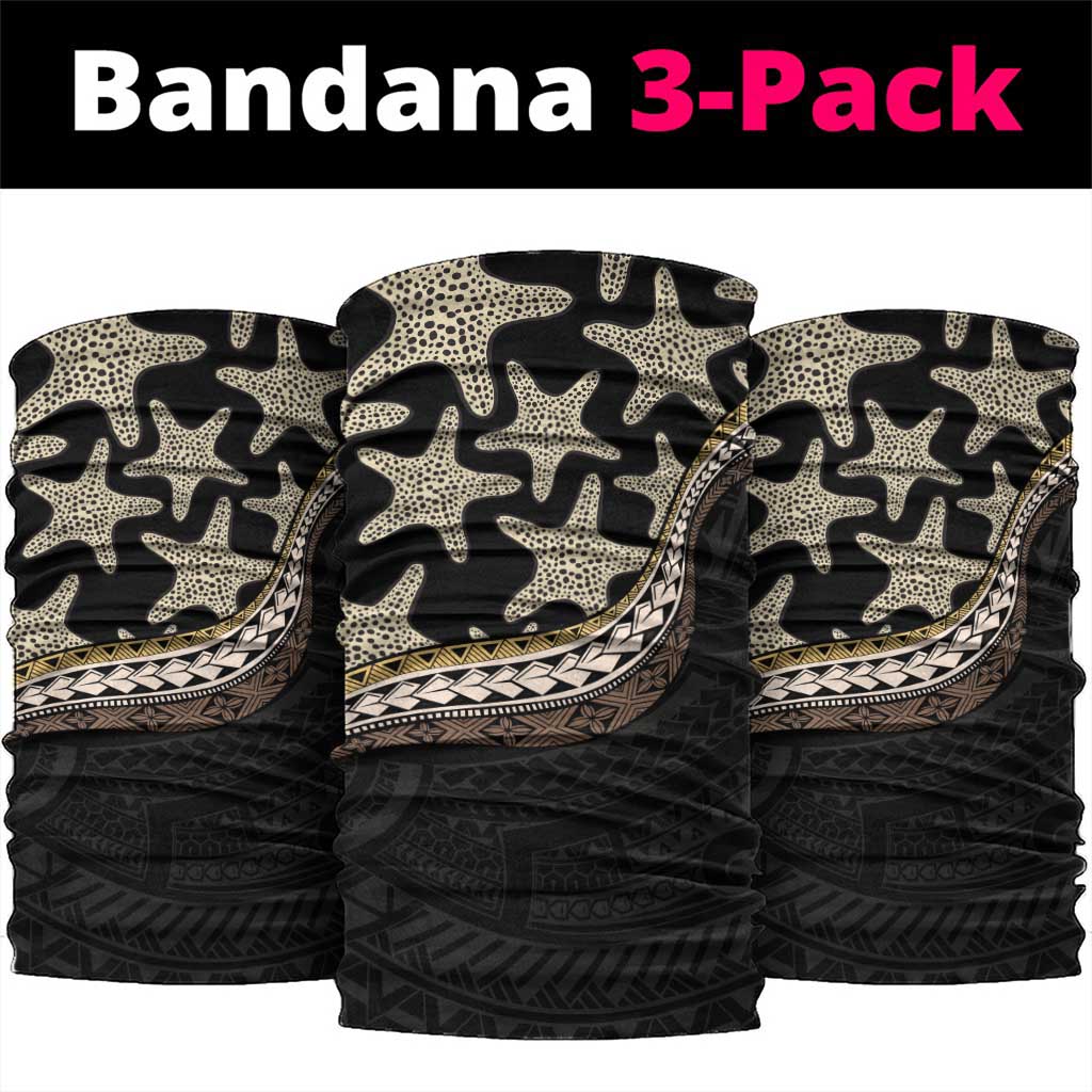 Beige Polynesian Starfish Unique Pattern Neck Gaiter