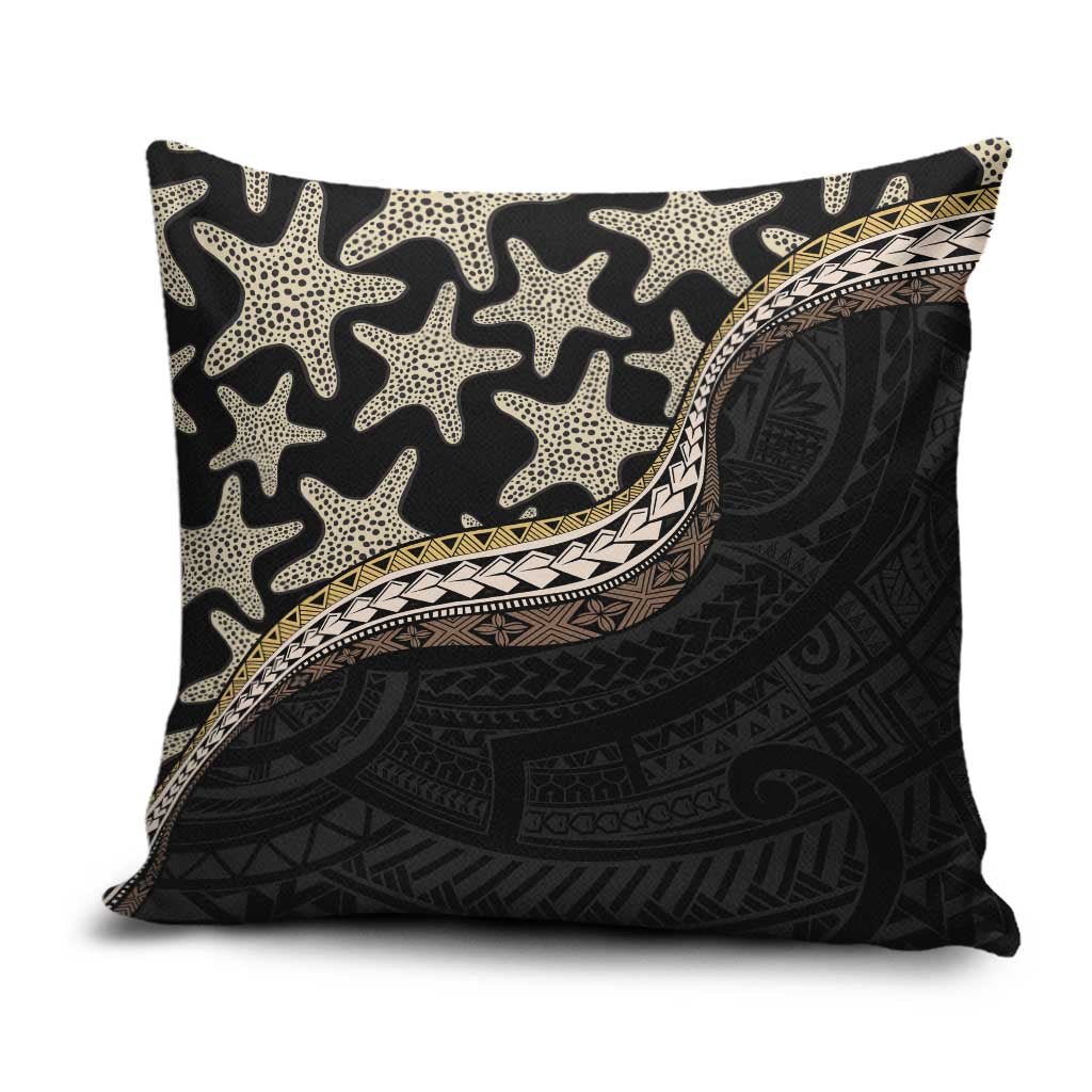 Beige Polynesian Starfish Unique Pattern Pillow Cover
