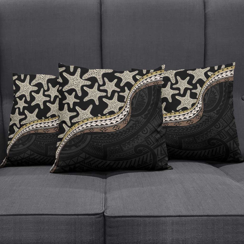 Beige Polynesian Starfish Unique Pattern Pillow Cover