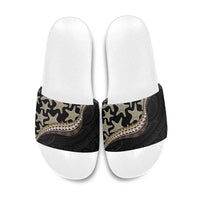 Beige Polynesian Starfish Unique Pattern Slide Sandals