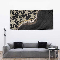 Beige Polynesian Starfish Unique Pattern Tapestry