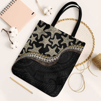 Beige Polynesian Starfish Unique Pattern Tote Bag