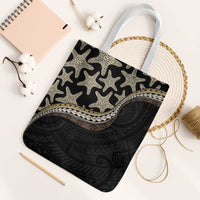 Beige Polynesian Starfish Unique Pattern Tote Bag