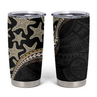 Beige Polynesian Starfish Unique Pattern Tumbler Cup