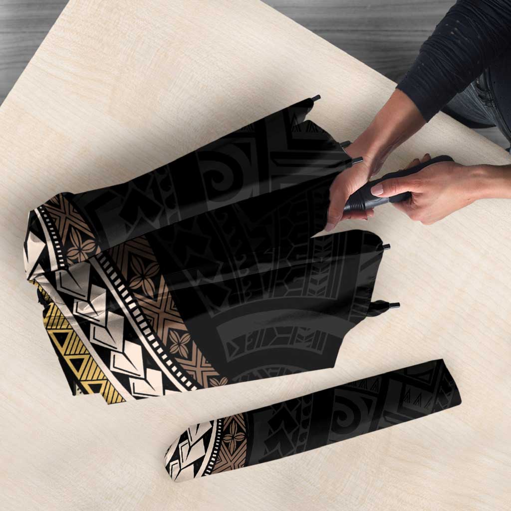 Beige Polynesian Starfish Unique Pattern Umbrella