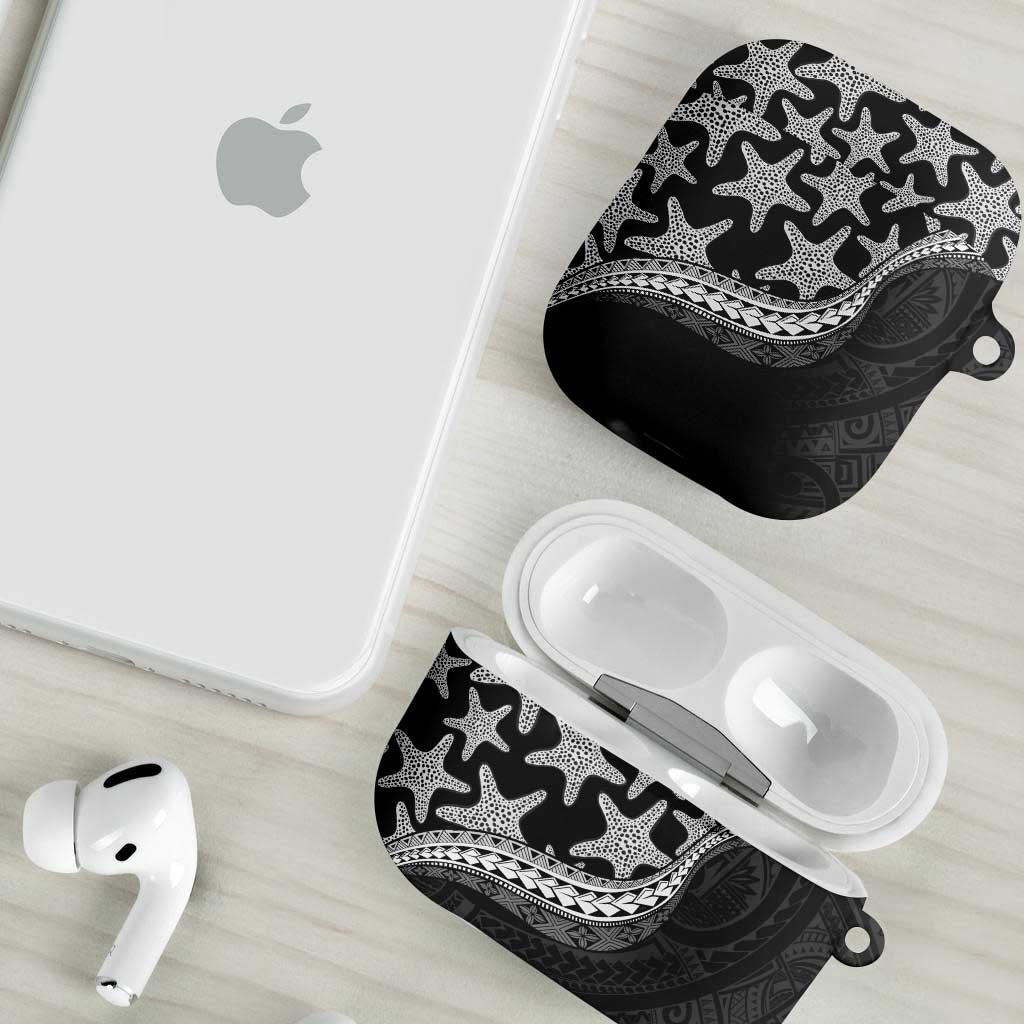 Monotone Polynesian Starfish Unique Pattern AirPods Case