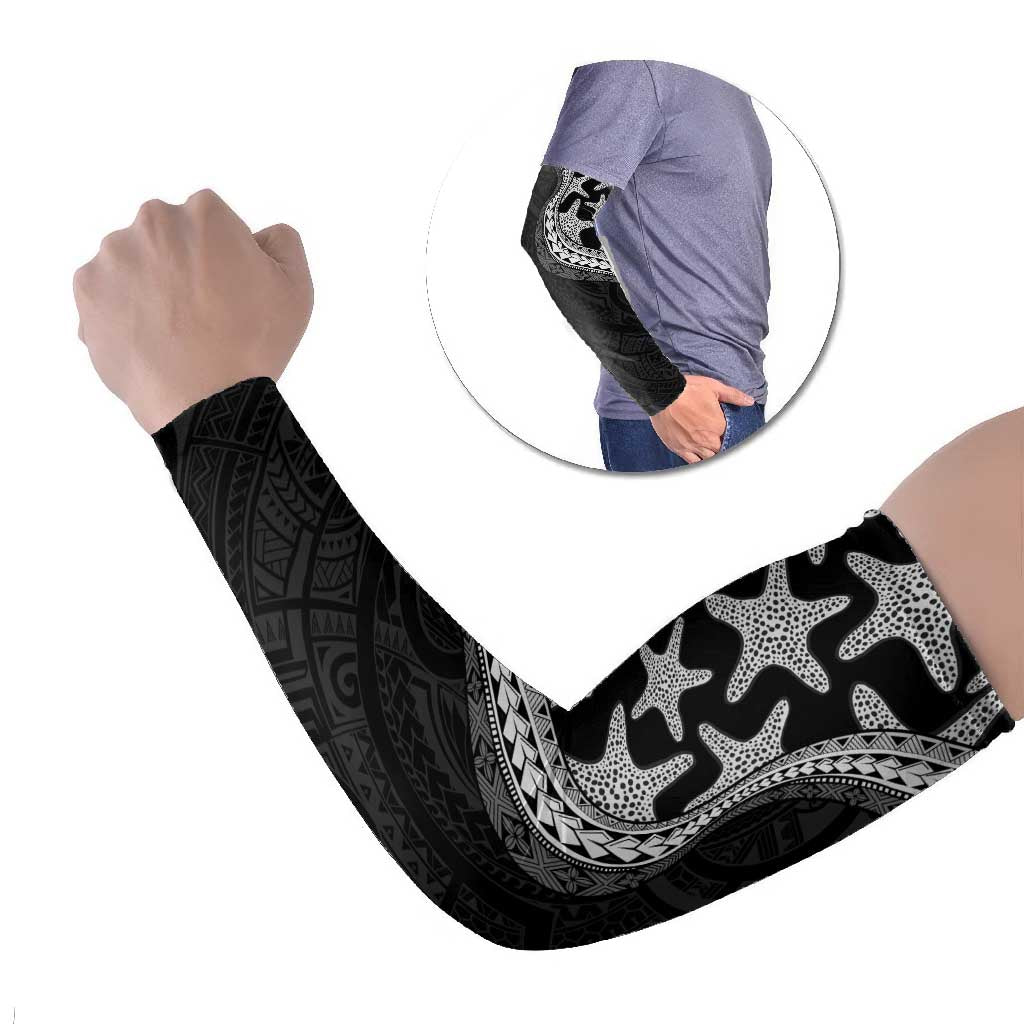 Monotone Polynesian Starfish Unique Pattern Arm Sleeves
