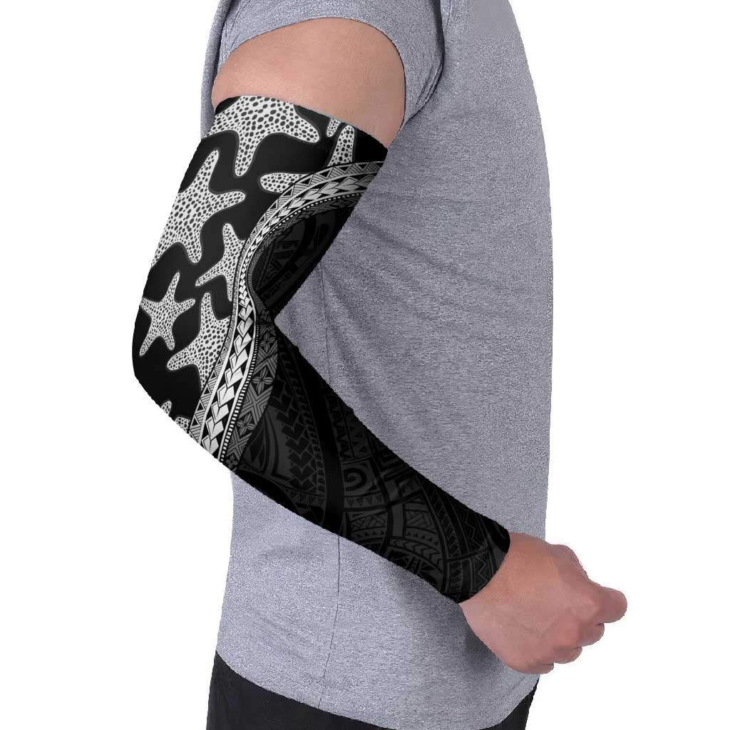 Monotone Polynesian Starfish Unique Pattern Arm Sleeves