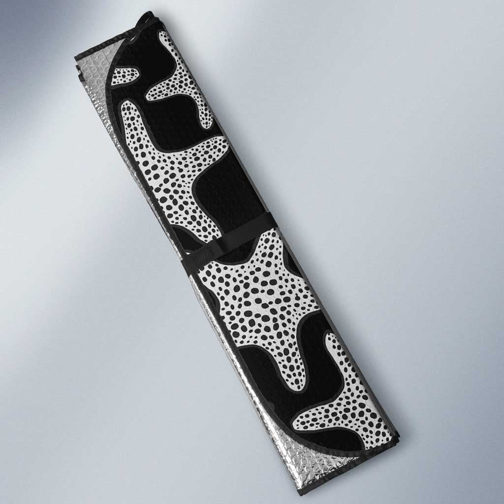 Monotone Polynesian Starfish Unique Pattern Auto Sun Shade