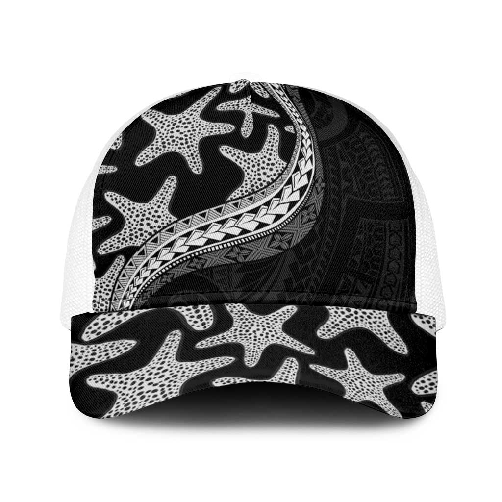 Monotone Polynesian Starfish Unique Pattern Baseball Net Cap