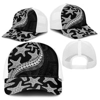 Monotone Polynesian Starfish Unique Pattern Baseball Net Cap
