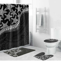 Monotone Polynesian Starfish Unique Pattern Bathroom Set