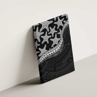 Monotone Polynesian Starfish Unique Pattern Canvas Wall Art