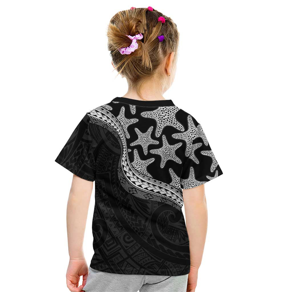 Monotone Polynesian Starfish Unique Pattern Kid T Shirt