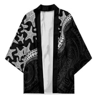 Monotone Polynesian Starfish Unique Pattern Kimono