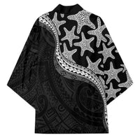 Monotone Polynesian Starfish Unique Pattern Kimono