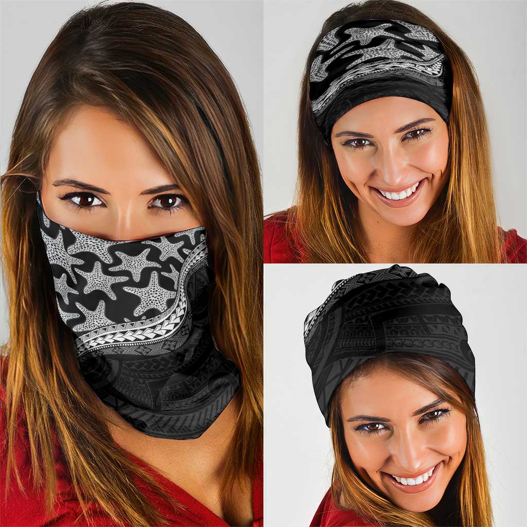 Monotone Polynesian Starfish Unique Pattern Neck Gaiter