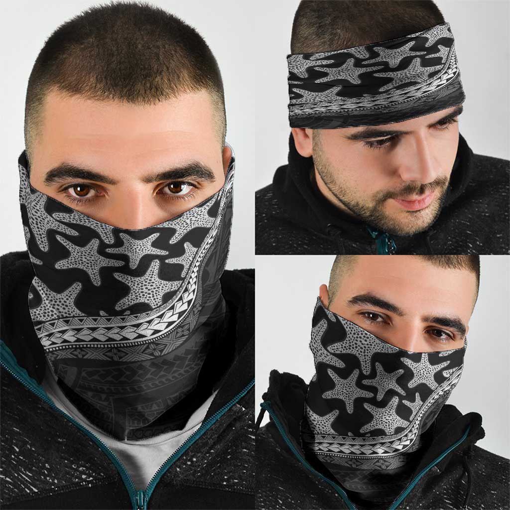 Monotone Polynesian Starfish Unique Pattern Neck Gaiter