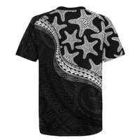 Monotone Polynesian Starfish Unique Pattern Rugby Jersey