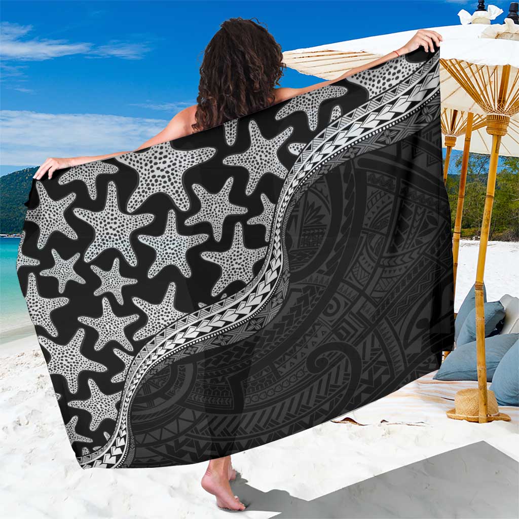 Monotone Polynesian Starfish Unique Pattern Sarong