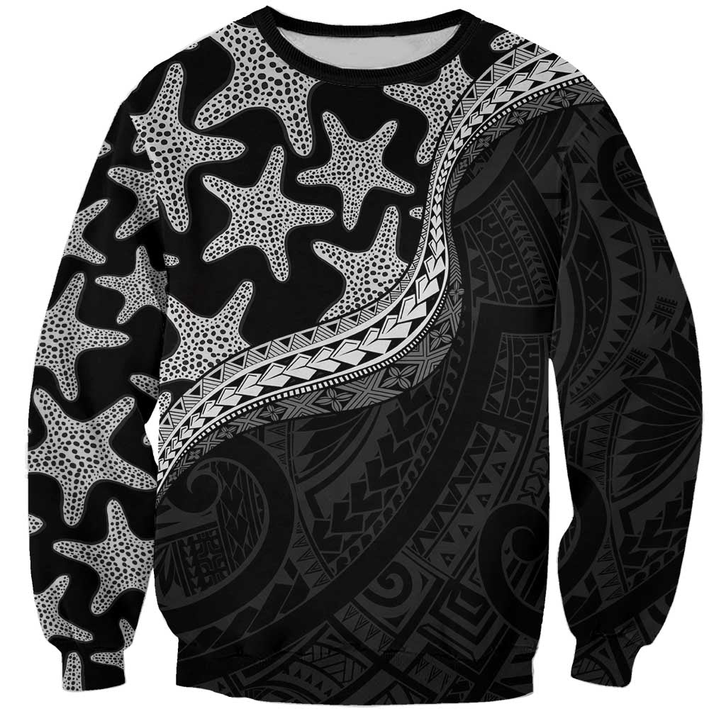 Monotone Polynesian Starfish Unique Pattern Sweatshirt