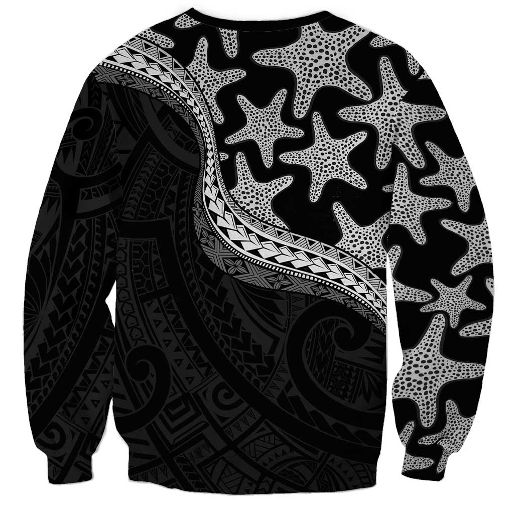 Monotone Polynesian Starfish Unique Pattern Sweatshirt