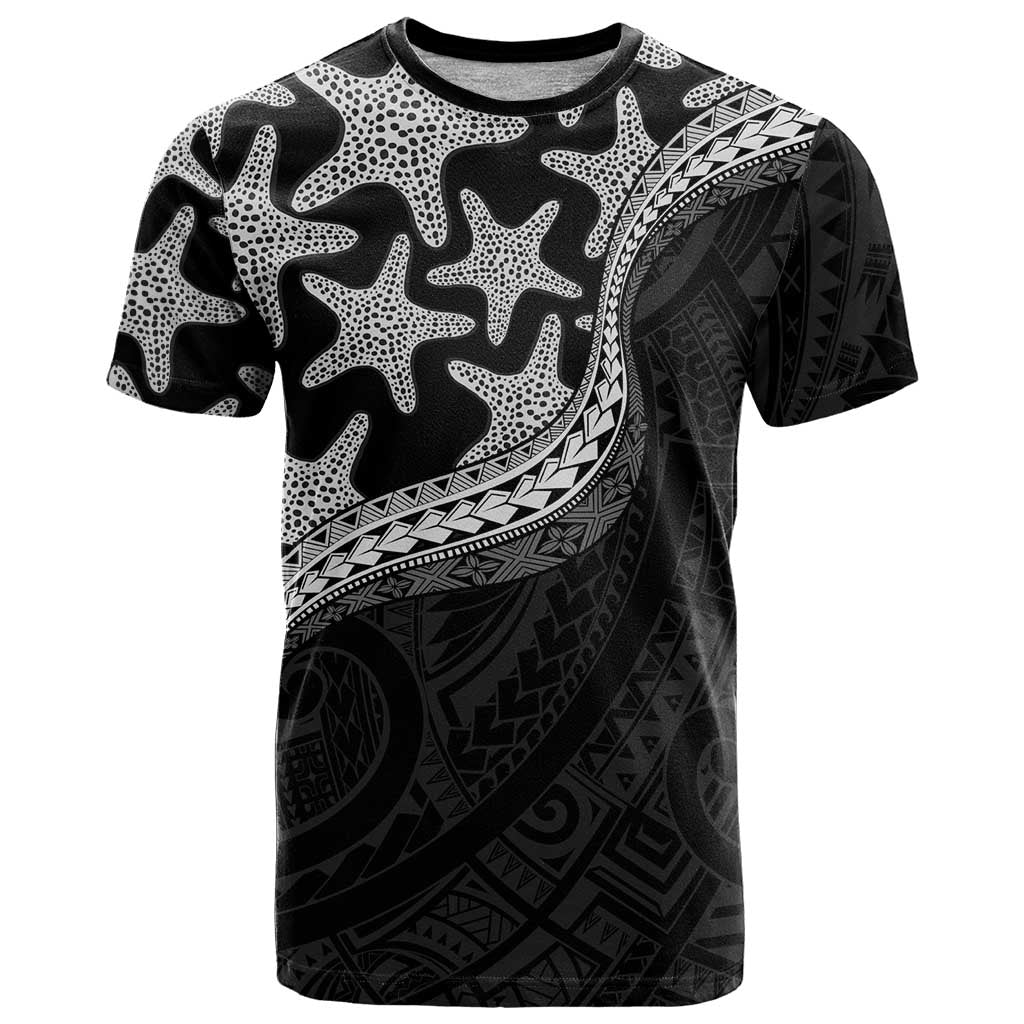 Monotone Polynesian Starfish Unique Pattern T Shirt