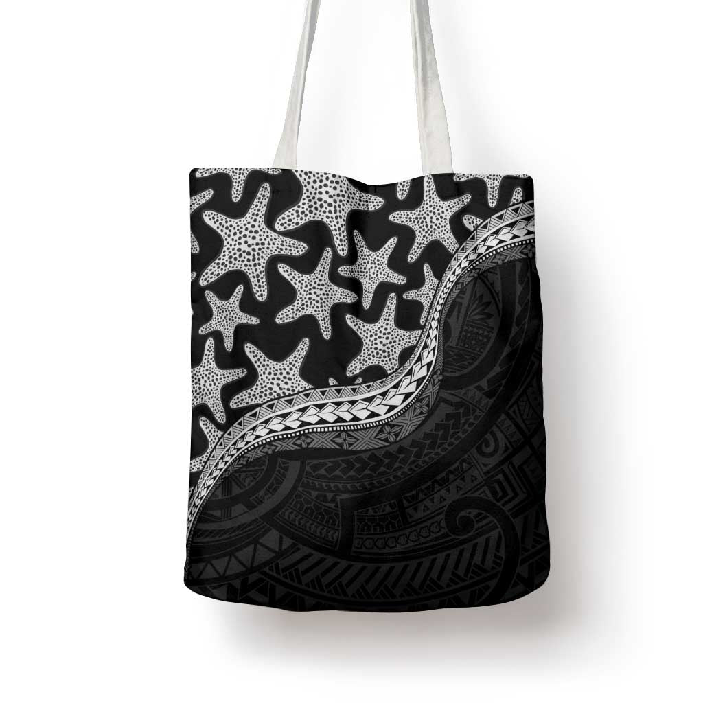 Monotone Polynesian Starfish Unique Pattern Tote Bag