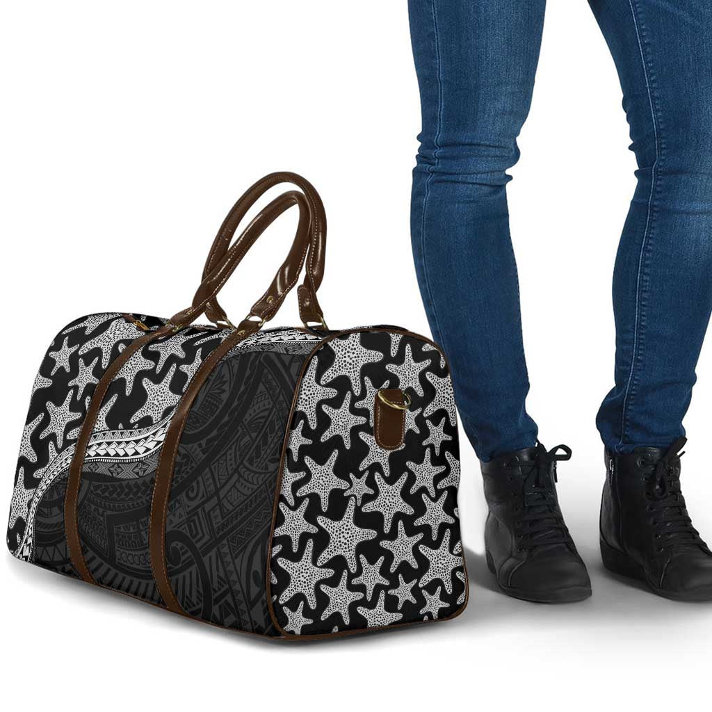Monotone Polynesian Starfish Unique Pattern Travel Bag