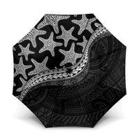 Monotone Polynesian Starfish Unique Pattern Umbrella