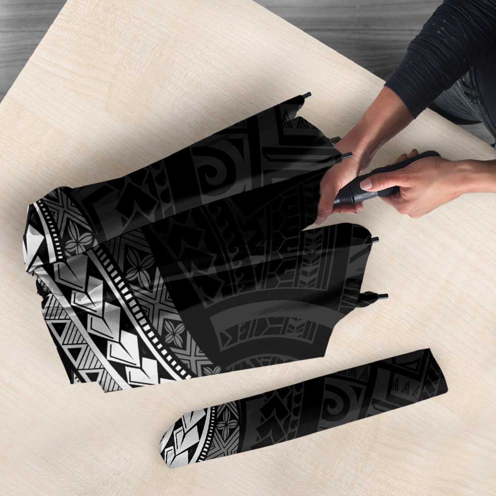 Monotone Polynesian Starfish Unique Pattern Umbrella