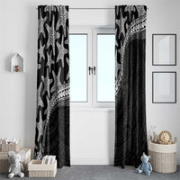 Monotone Polynesian Starfish Unique Pattern Window Curtain