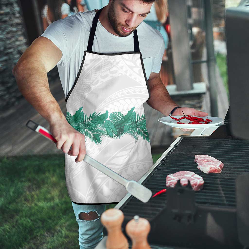 Hawaii Tropical Leaves Apron Polynesian Pattern