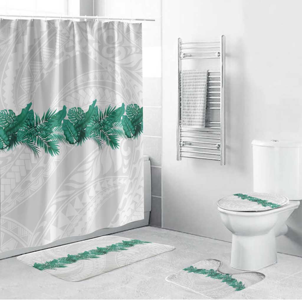 Hawaii Tropical Leaves Bathroom Set Polynesian Pattern