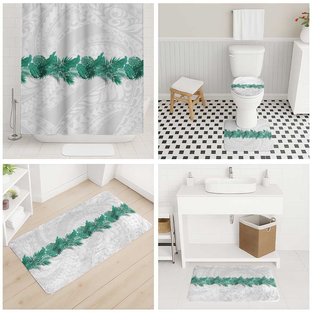 Hawaii Tropical Leaves Bathroom Set Polynesian Pattern