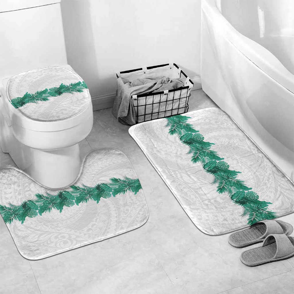 Hawaii Tropical Leaves Bathroom Set Polynesian Pattern